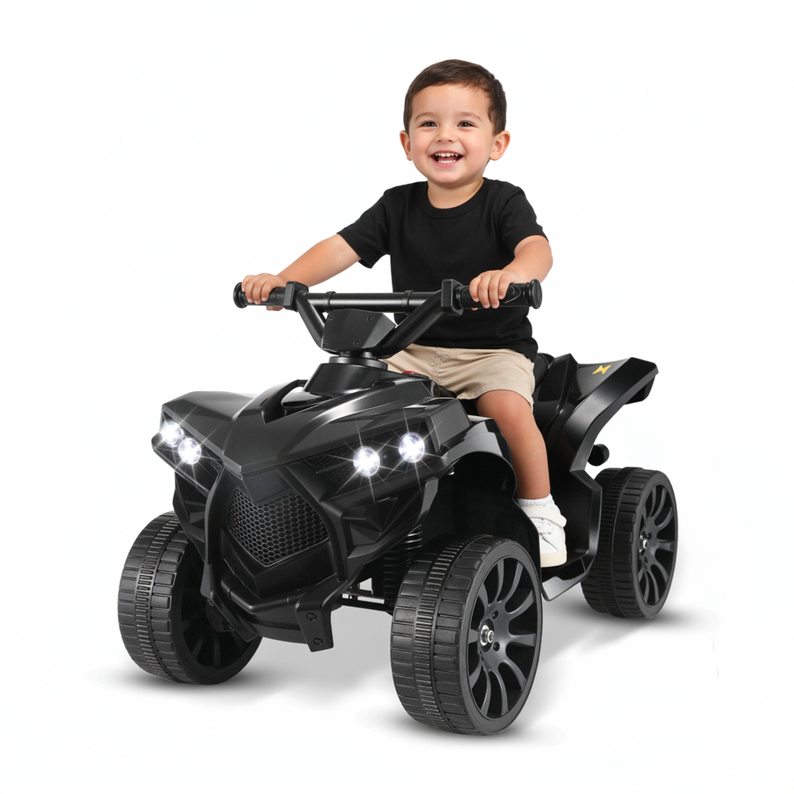 TLSUNNY Electric Ride-On ATV for Toddlers, 6V 4-Wheeler with Pedal Accelerator & Music, for Indoor/Outdoor