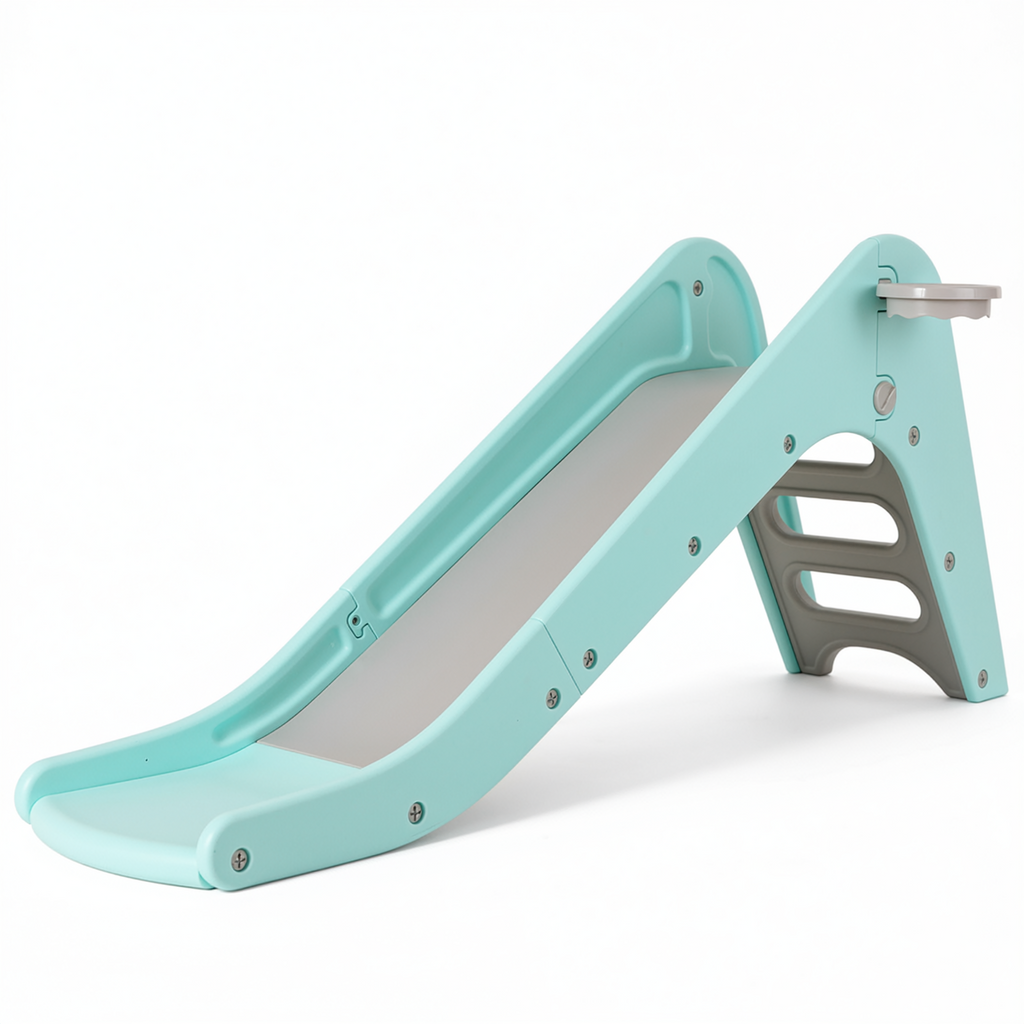 TLSUNNY Kids Slide Climber Set with Basketball Hoop, Durable Freestanding Stair Slides for Indoor Outdoor Play