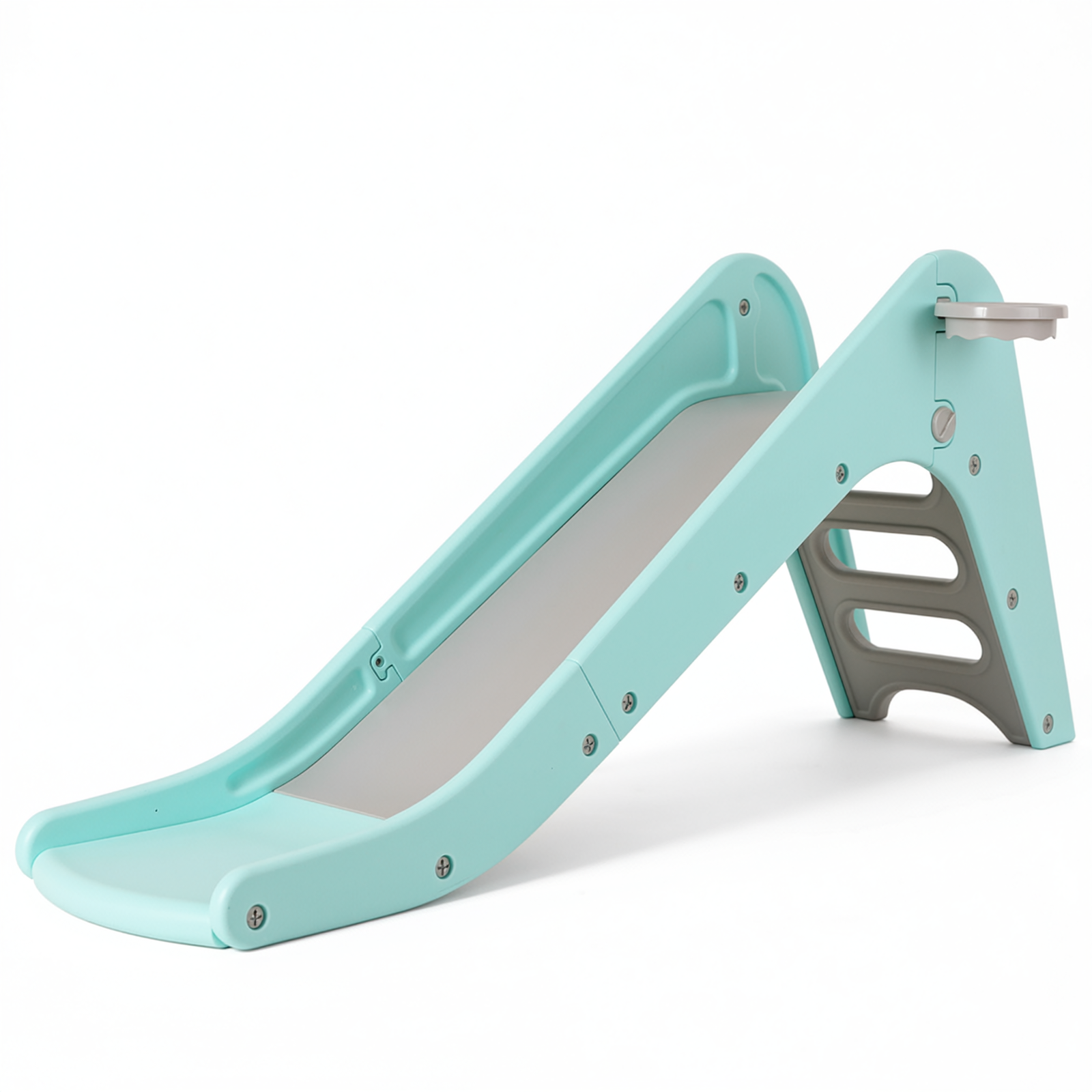 TLSUNNY Kids Slide Climber Set with Basketball Hoop, Durable Freestanding Stair Slides for Indoor Outdoor Play