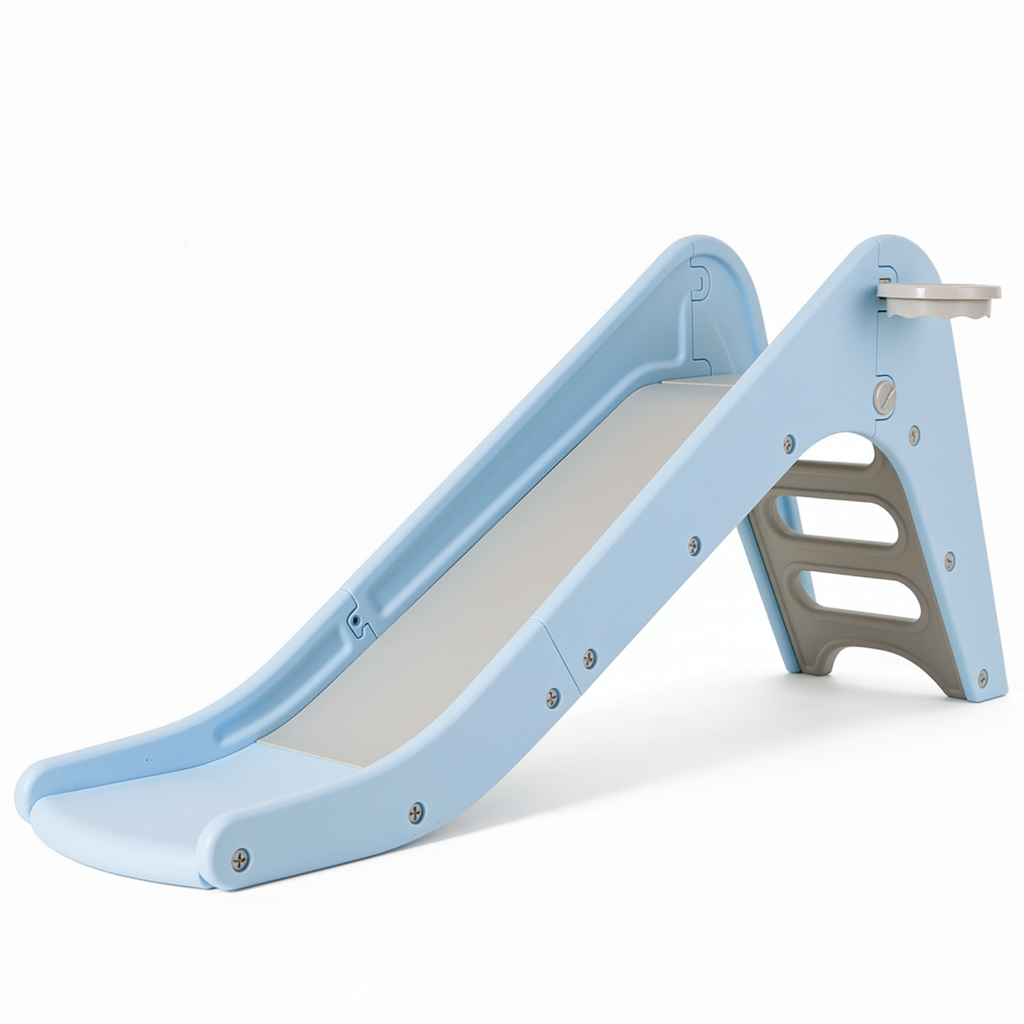 TLSUNNY Kids Slide Climber Set with Basketball Hoop, Durable Freestanding Stair Slides for Indoor Outdoor Play