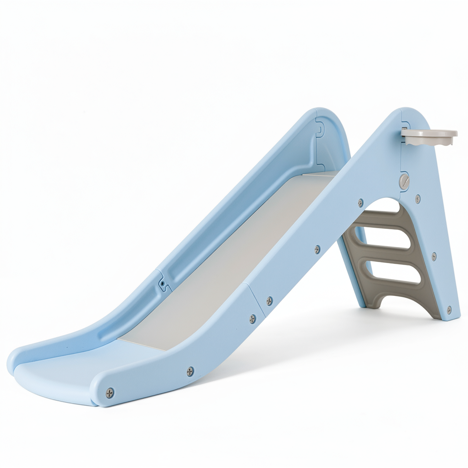 TLSUNNY Kids Slide Climber Set with Basketball Hoop, Durable Freestanding Stair Slides for Indoor Outdoor Play