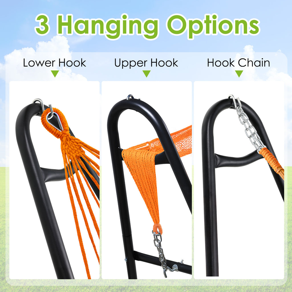 TLSUNNY Hammock Stand, Heavy Duty Double Steel Hammock Stand, 550 LBS Capacity, for Indoor & Outdoor Use