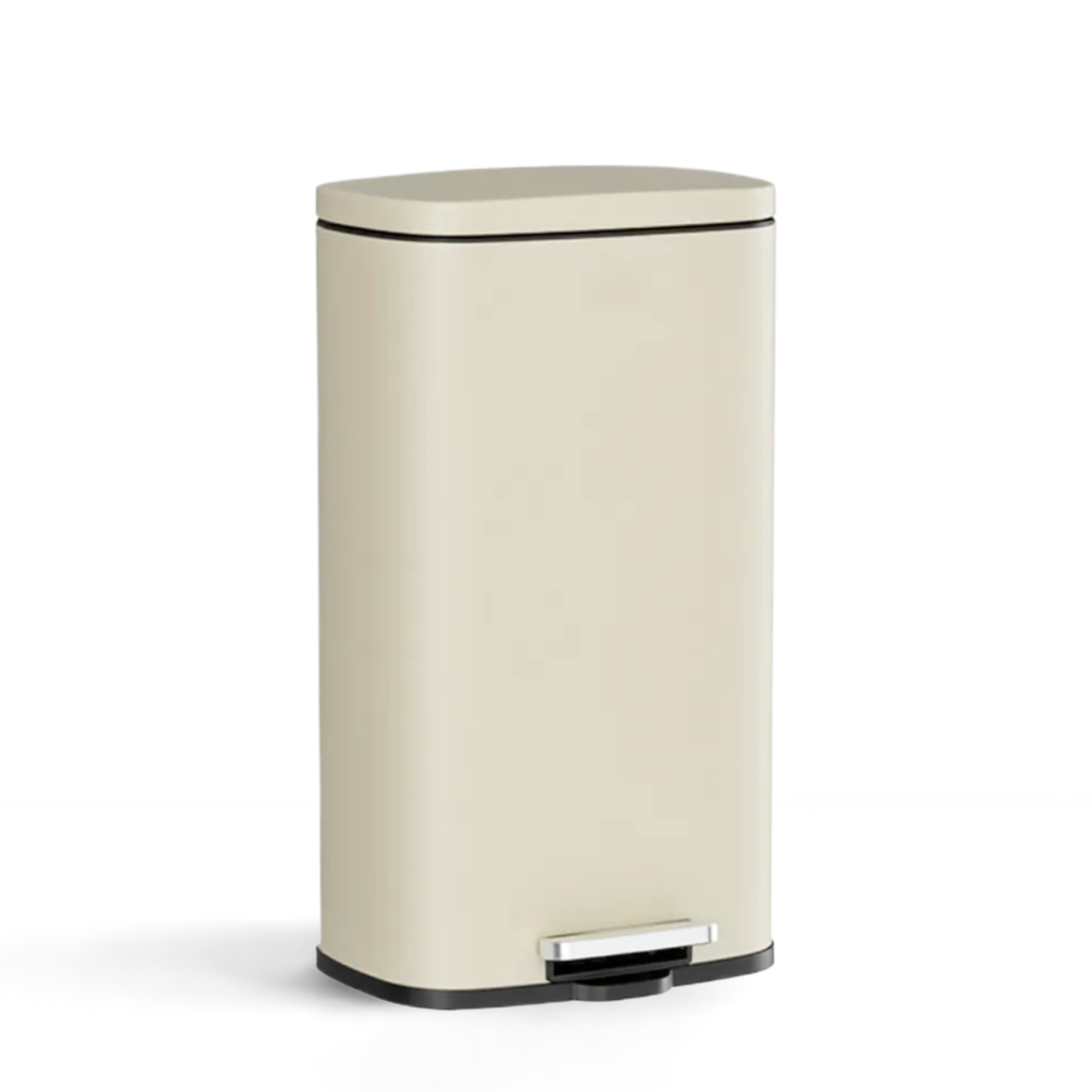 TLSUNNY 8/13.2 Gallon Step Trash Can, Stainless Steel Garbage Bin, Soft-Close Rubbish Bin with Removable Plastic Inner Bucket, Fingerprint-Proof, Lid Dustbin, Suit for Kitchen Home