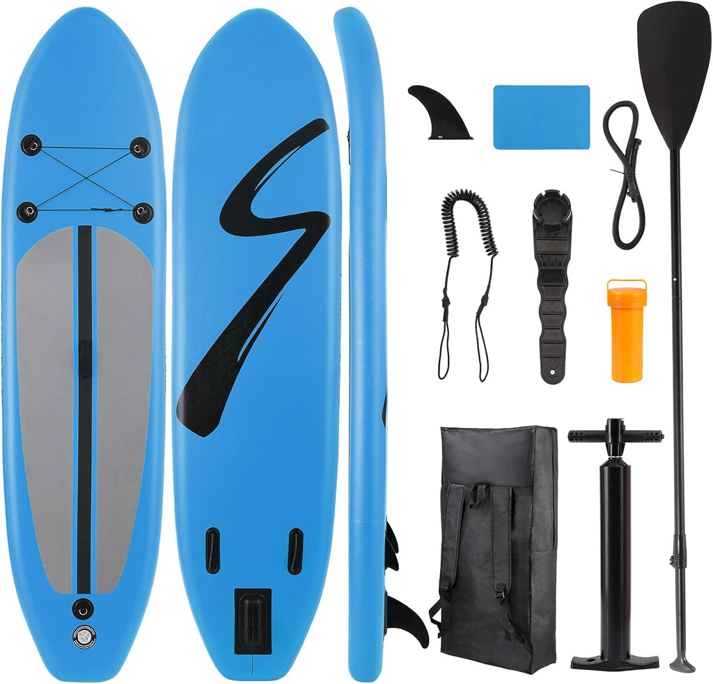 TLSUNNY Inflatable Stand Up Paddle Board, 10/11/12Ft Surfboard 6'' Thick SUP Paddle Board, with Carrying Bag, Hand Pump, Air Pump