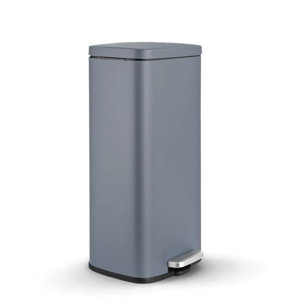 TLSUNNY 8/13.2 Gallon Step Trash Can, Stainless Steel Garbage Bin, Soft-Close Rubbish Bin with Removable Plastic Inner Bucket, Fingerprint-Proof, Lid Dustbin, Suit for Kitchen Home