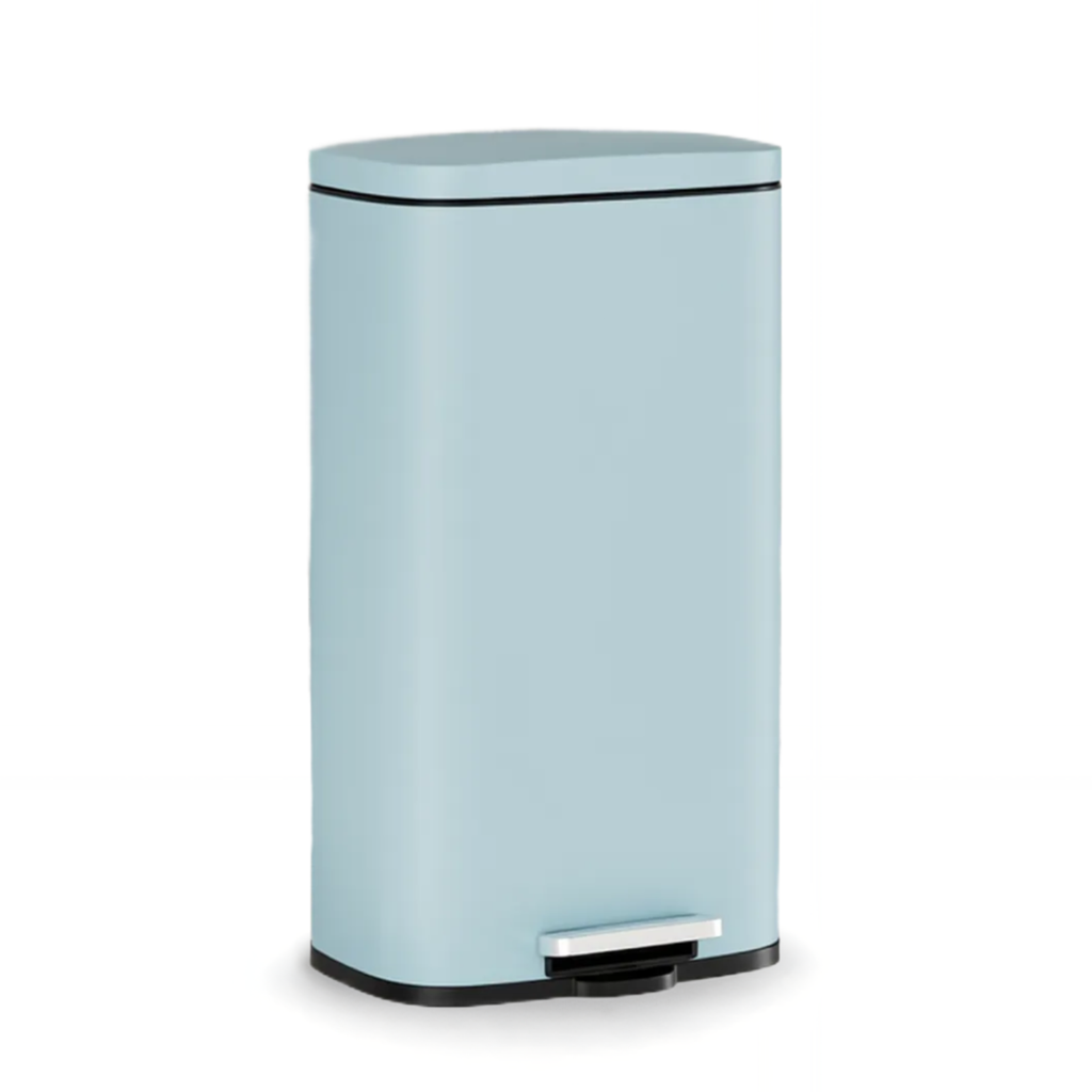 TLSUNNY 8/13.2 Gallon Step Trash Can, Stainless Steel Garbage Bin, Soft-Close Rubbish Bin with Removable Plastic Inner Bucket, Fingerprint-Proof, Lid Dustbin, Suit for Kitchen Home