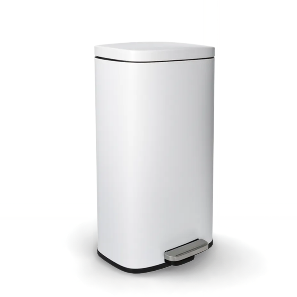 TLSUNNY 8/13.2 Gallon Step Trash Can, Stainless Steel Garbage Bin, Soft-Close Rubbish Bin with Removable Plastic Inner Bucket, Fingerprint-Proof, Lid Dustbin, Suit for Kitchen Home
