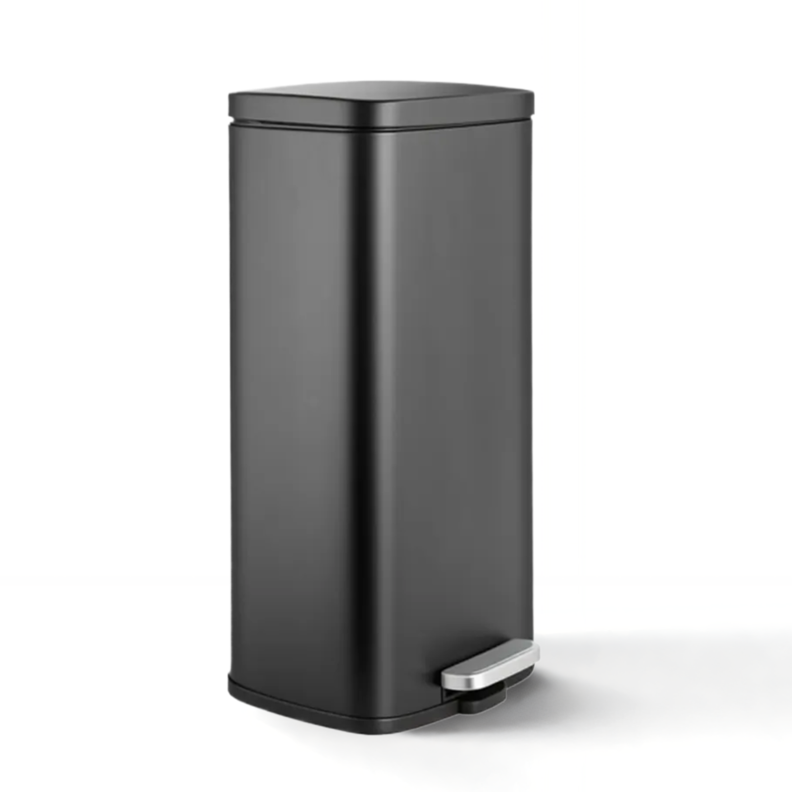 TLSUNNY 8/13.2 Gallon Step Trash Can, Stainless Steel Garbage Bin, Soft-Close Rubbish Bin with Removable Plastic Inner Bucket, Fingerprint-Proof, Lid Dustbin, Suit for Kitchen Home