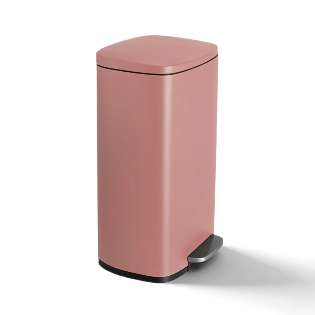 TLSUNNY 8/13.2 Gallon Step Trash Can, Stainless Steel Garbage Bin, Soft-Close Rubbish Bin with Removable Plastic Inner Bucket, Fingerprint-Proof, Lid Dustbin, Suit for Kitchen Home