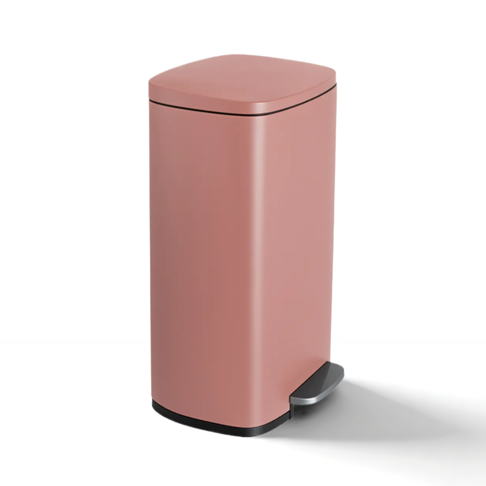 TLSUNNY 8/13.2 Gallon Step Trash Can, Stainless Steel Garbage Bin, Soft-Close Rubbish Bin with Removable Plastic Inner Bucket, Fingerprint-Proof, Lid Dustbin, Suit for Kitchen Home