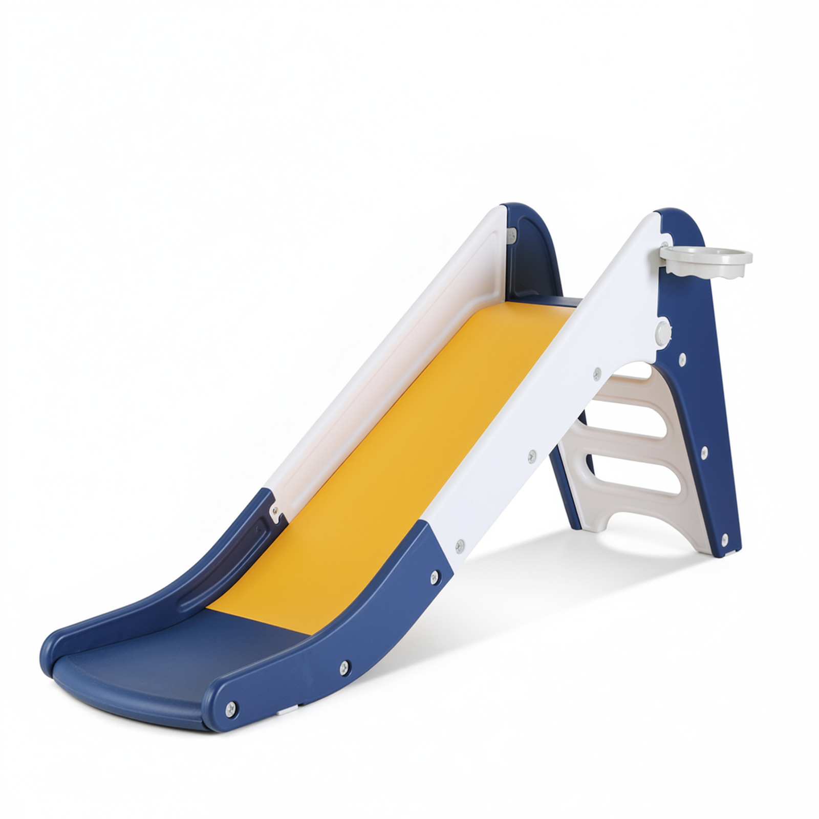 TLSUNNY Kids Slide Climber Set with Basketball Hoop, Durable Freestanding Stair Slides for Indoor Outdoor Play