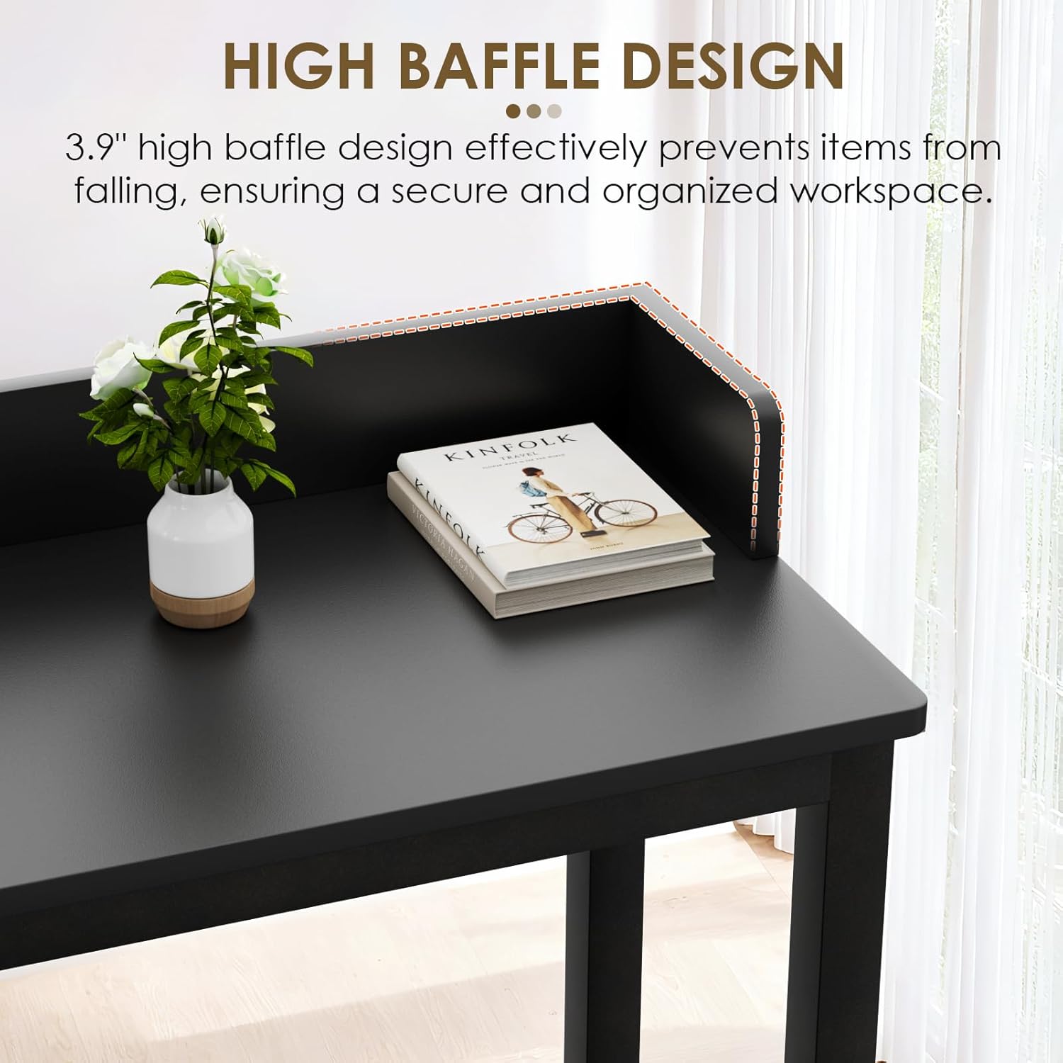 TLSUNNY Rolling Overbed Table for Queen/Full Size Bed, 70.8" Mobile Computer Desk for Hospital Bed & Home Office