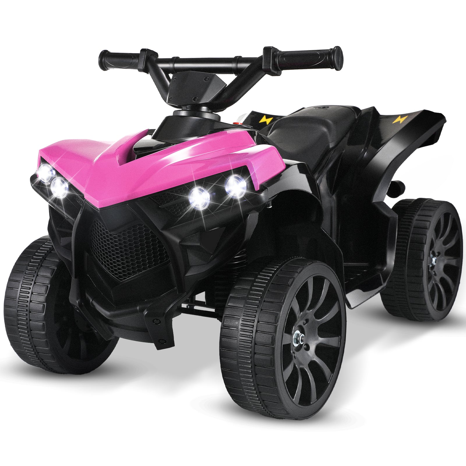 TLSUNNY Electric Ride-On ATV for Toddlers, 6V 4-Wheeler with Pedal Accelerator & Music, for Indoor/Outdoor