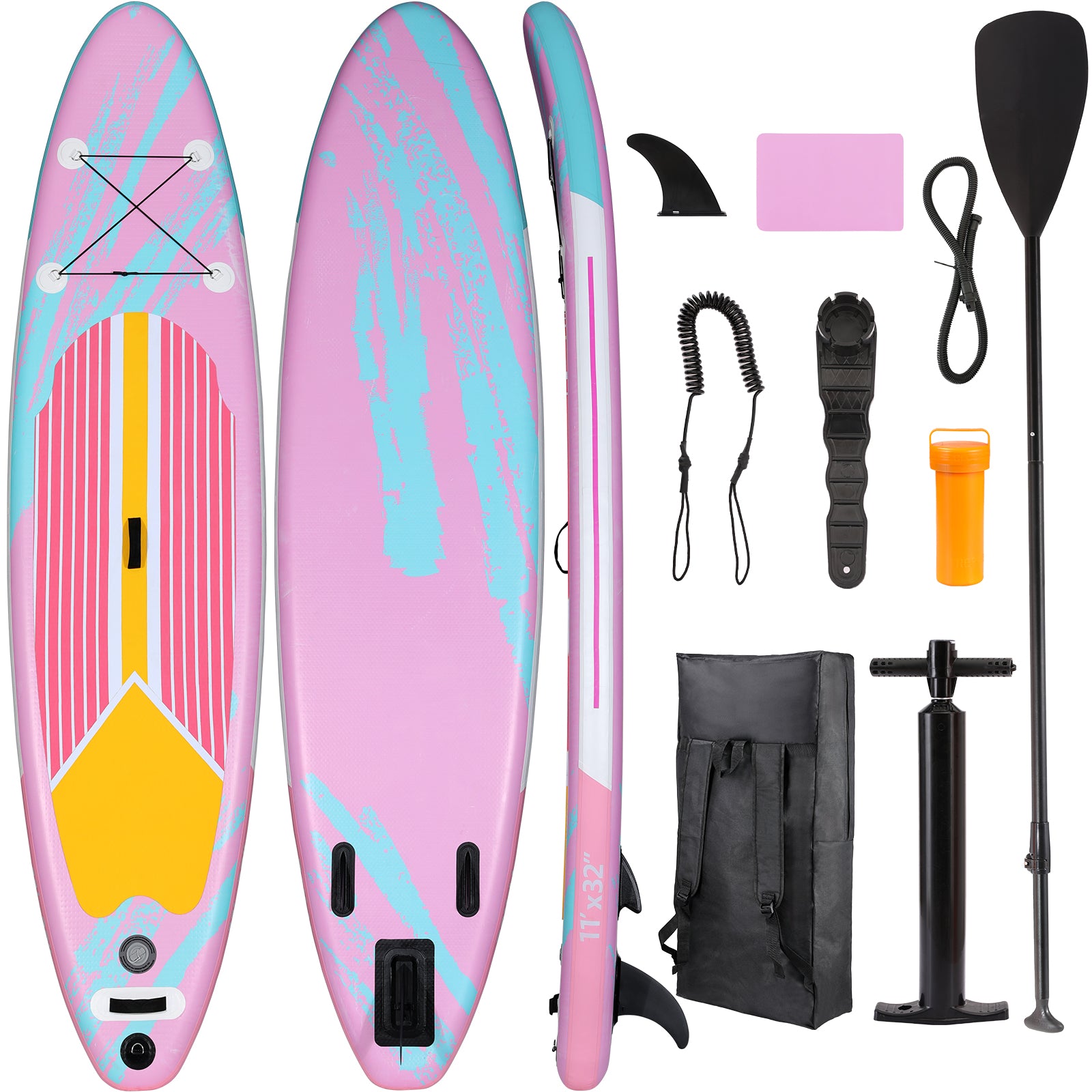 TLSUNNY Inflatable Stand Up Paddle Board, 10/11/12Ft Surfboard 6'' Thick SUP Paddle Board, with Carrying Bag, Hand Pump, Air Pump