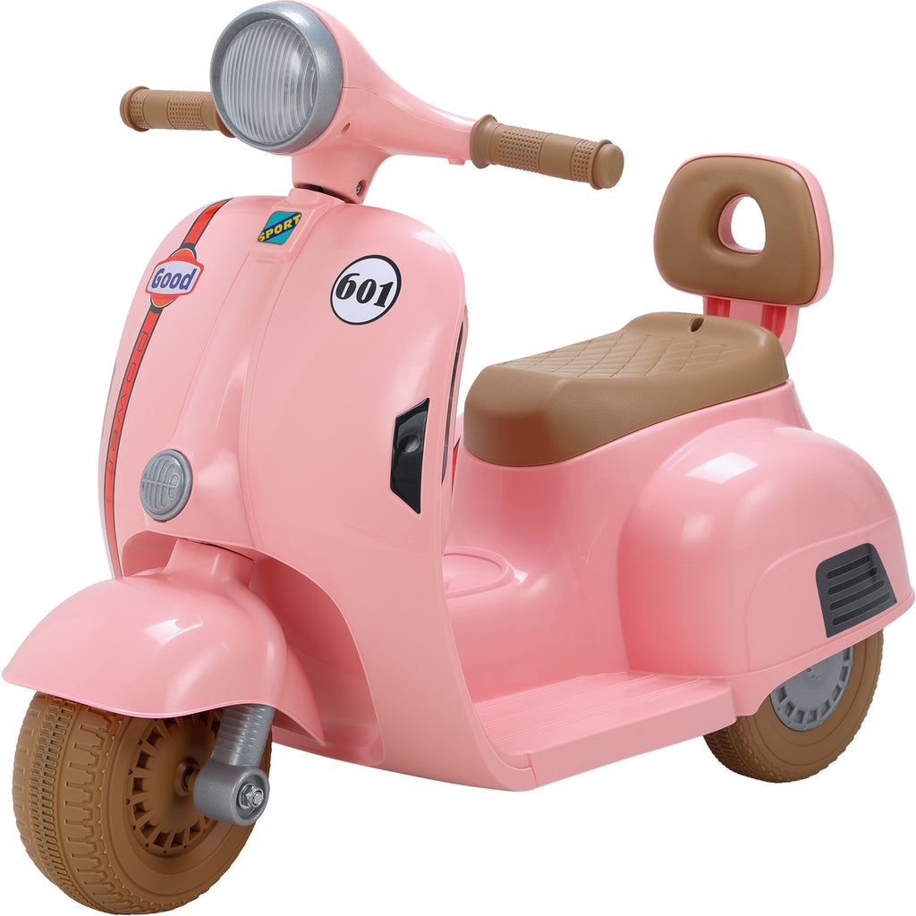 TLSUNNY Kids 6V Ride-On Motorcycle, with LED Headlight & Music, Battery Powered Toddler Motorcycle, for Toddlers Ages 3+