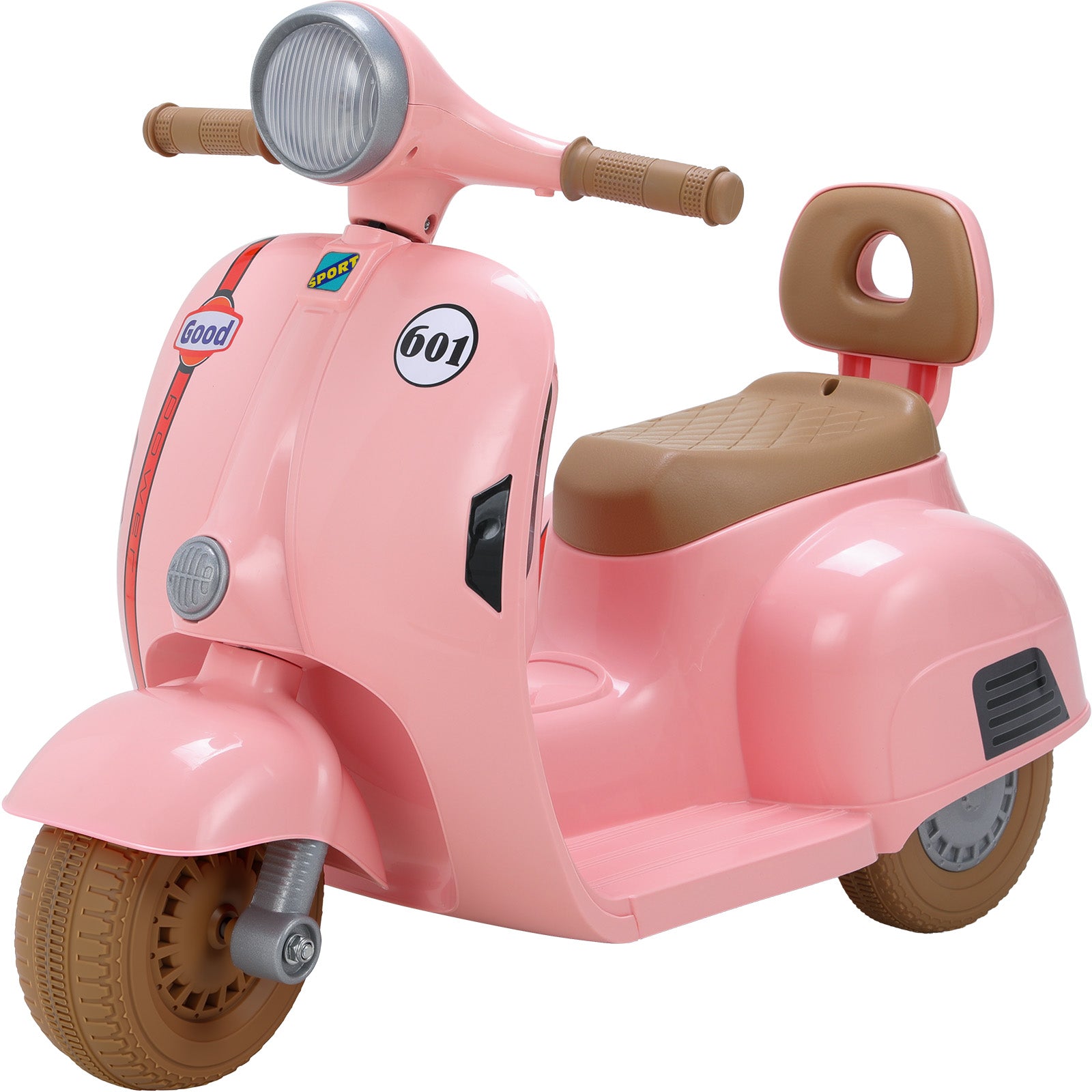 TLSUNNY Kids 6V Ride-On Motorcycle, with LED Headlight & Music, Battery Powered Toddler Motorcycle, for Toddlers Ages 3+