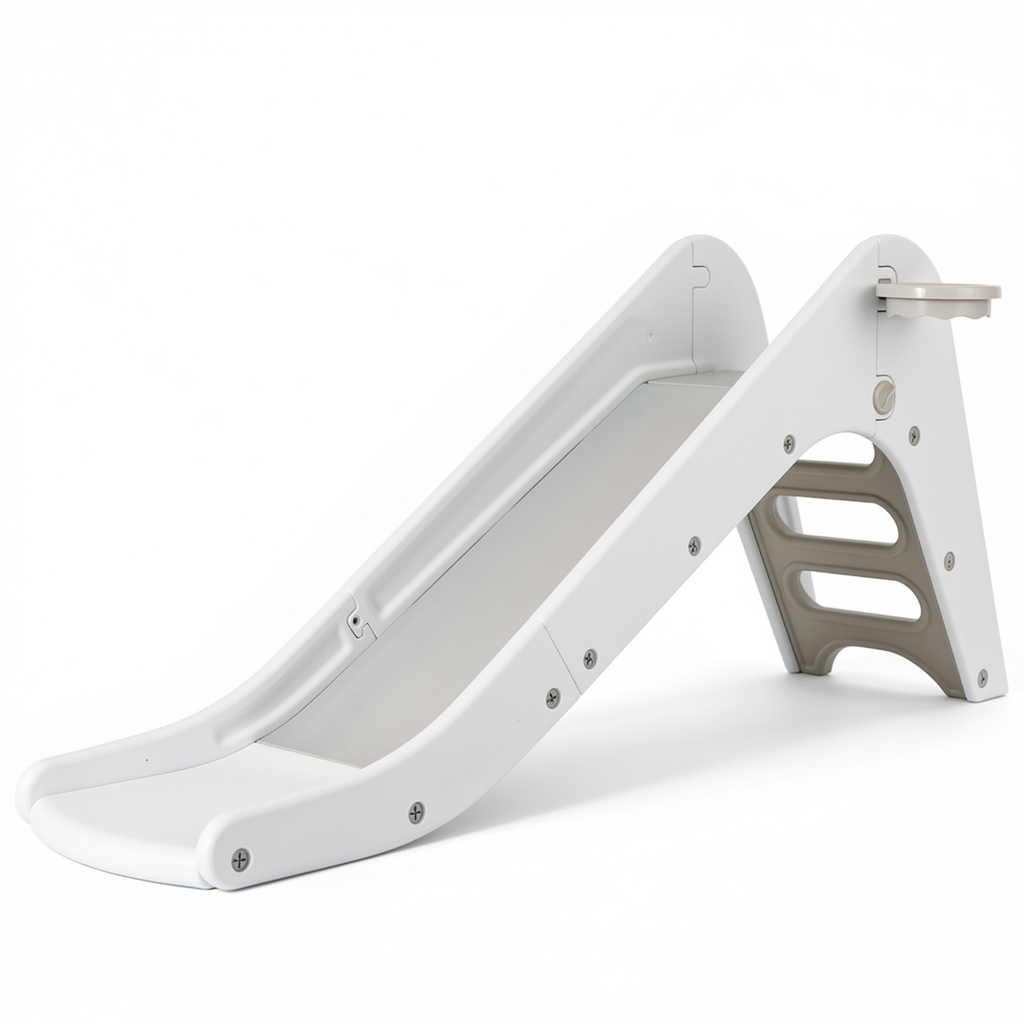 TLSUNNY Kids Slide Climber Set with Basketball Hoop, Durable Freestanding Stair Slides for Indoor Outdoor Play