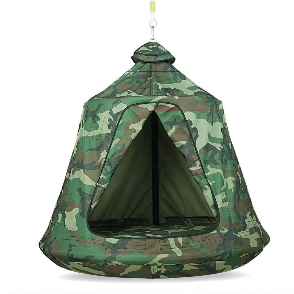 TLSUNNY Hanging Tree Tent, Hanging Chair Swing Tent Set, Waterproof Tree Ceiling Pod, W/ Lights String, Max Capacity 330 lbs
