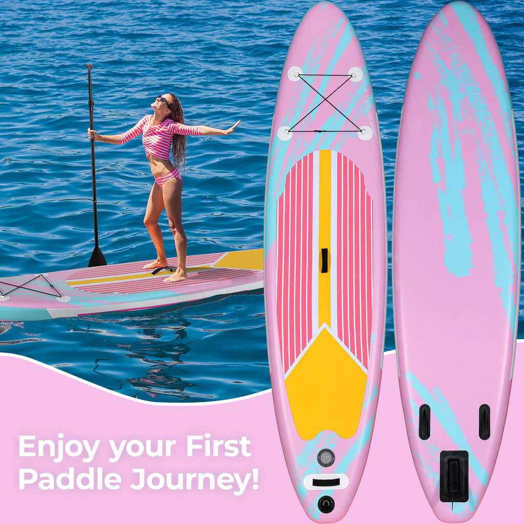 TLSUNNY Inflatable Stand Up Paddle Board, 10/11/12Ft Surfboard 6'' Thick SUP Paddle Board, with Carrying Bag, Hand Pump, Air Pump