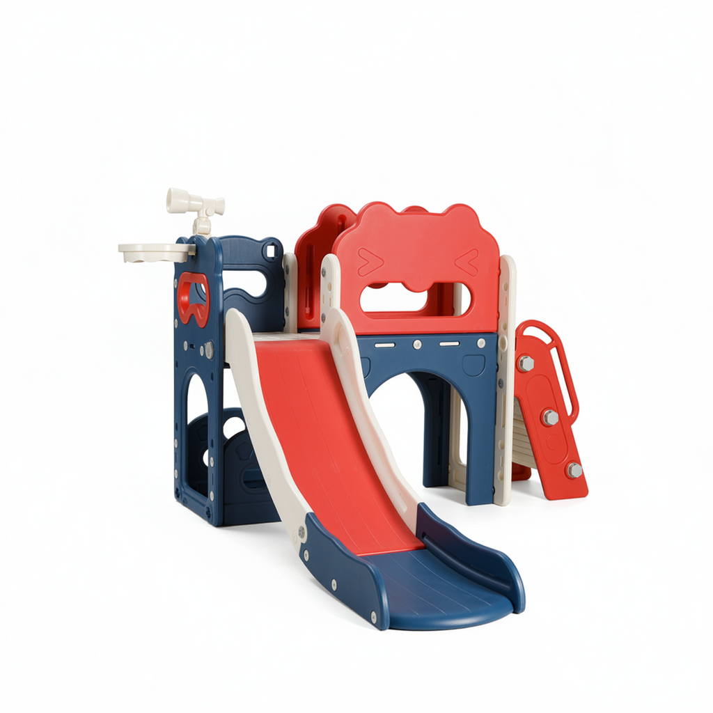 TLSUNNY 8-in-1 Toddler Slide and Climber, with Enclosed Steps, Telescope, Basketball Hoop, Play Tunnel, for Nursey, Playground (No ratings yet)