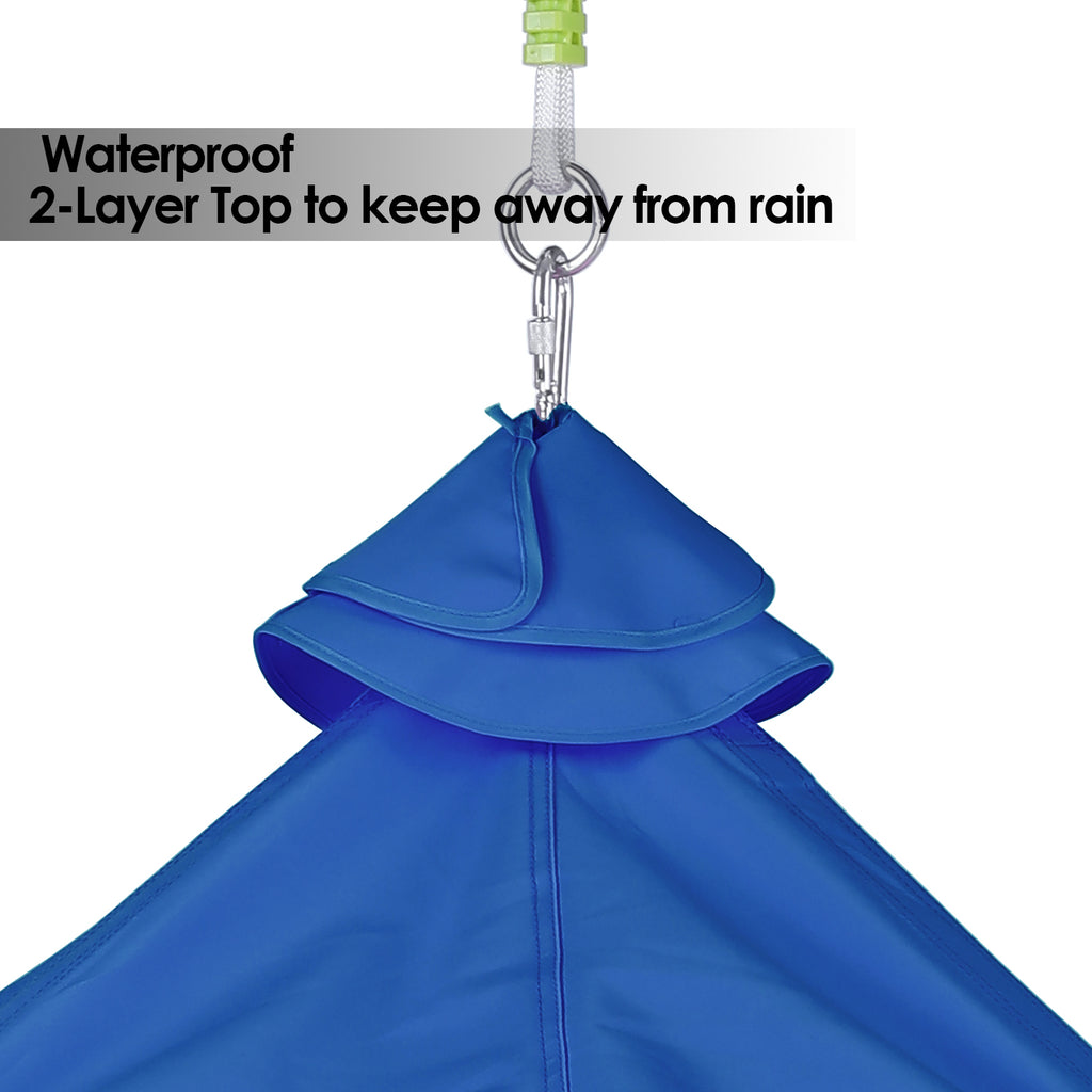 TLSUNNY Hanging Tree Tent, Hanging Chair Swing Tent Set, Waterproof Tree Ceiling Pod, W/ Lights String, Max Capacity 330 lbs