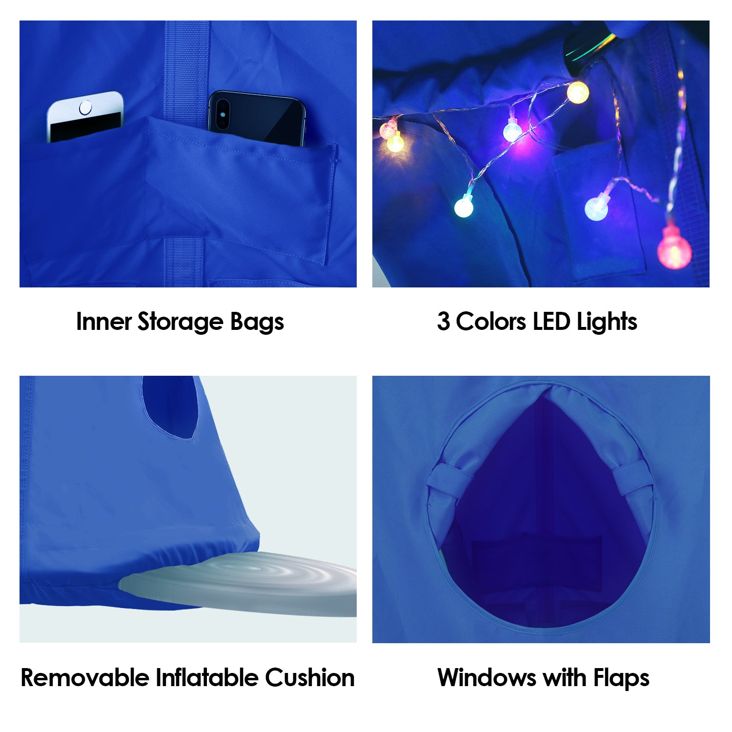 TLSUNNY Hanging Tree Tent, Hanging Chair Swing Tent Set, Waterproof Tree Ceiling Pod, W/ Lights String, Max Capacity 330 lbs