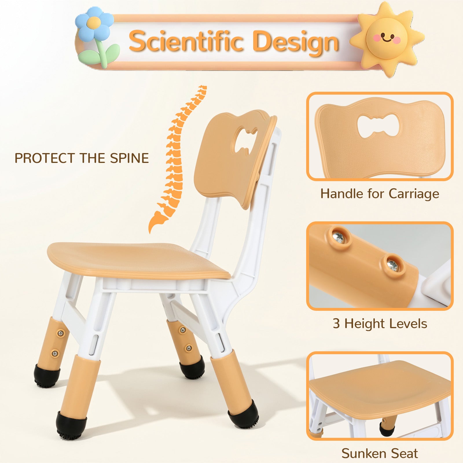 TLSUNNY Kids Table and 2 Chairs Set, Height Adjustable, Toddler Activity Table with Graffiti Desktop, for Daycare, Classroom & Home