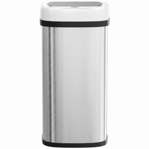 TLSUNNY 13.2/15.6/18.5 Gallon Automatic Touchless Motion Sensor Garbage Bin, Stainless Steel Kitchen Trash Can W/ Soft-Close Lid, Wave or Touch to Open