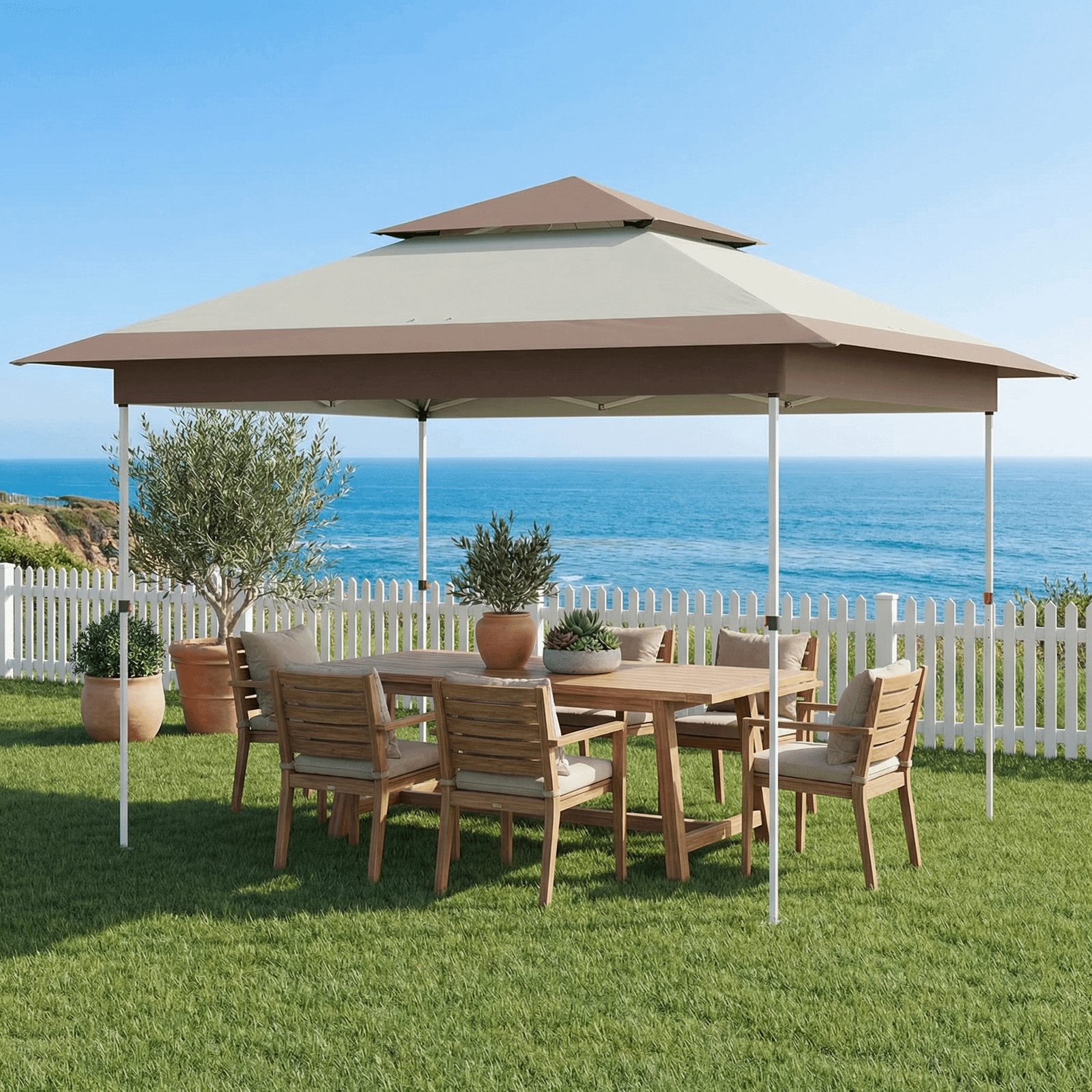 patio canopy tent TLSUNNY 12x12 ft Pop-up Canopy Tent, Outdoor Commercial Height Adjusta