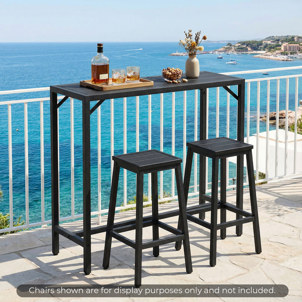 TLSUNNY Bar Table, 40"/47“/55“ Rectangular Pub Height Table, Sofa Console, Dining or Coffee Table for Narrow Spaces, Living Room, Sturdy Metal Frame, Easy Setup