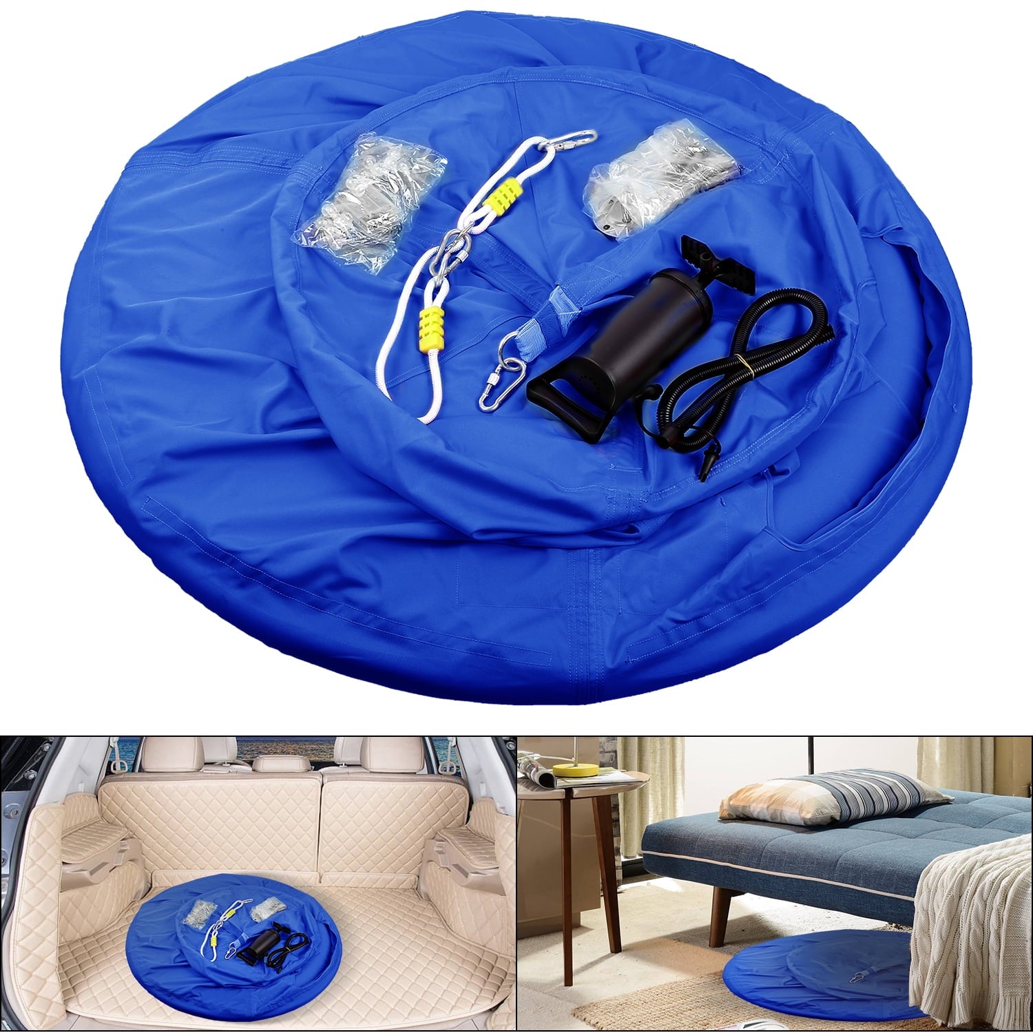 TLSUNNY Hanging Tree Tent, Hanging Chair Swing Tent Set, Waterproof Tree Ceiling Pod, W/ Lights String, Max Capacity 330 lbs