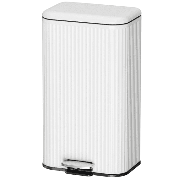 TLSUNNY Trash Can, 8/13 Gallon Garbage Can for Kitchen, with Lid, Pedal, and Removable Inner Bucket, Soft Close, Stainless Steel