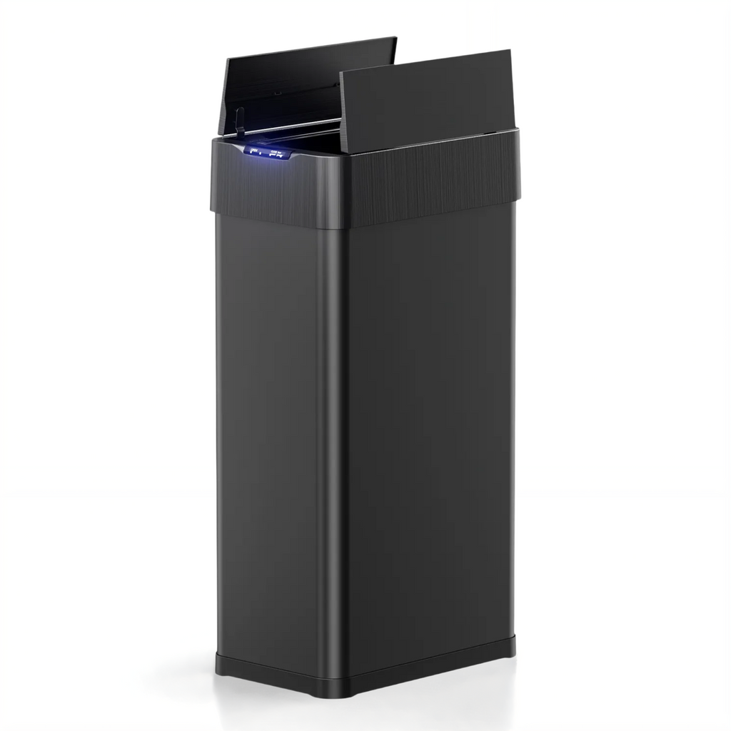 TLSUNNY 13.2/16/18.5/21.1 Gal Automatic Stainless Steel Trash Can, Motion Sensor Kitchen Garbage Can with Soft-Close, Wings-Open Touchless Trash Can for Living, Dining Room