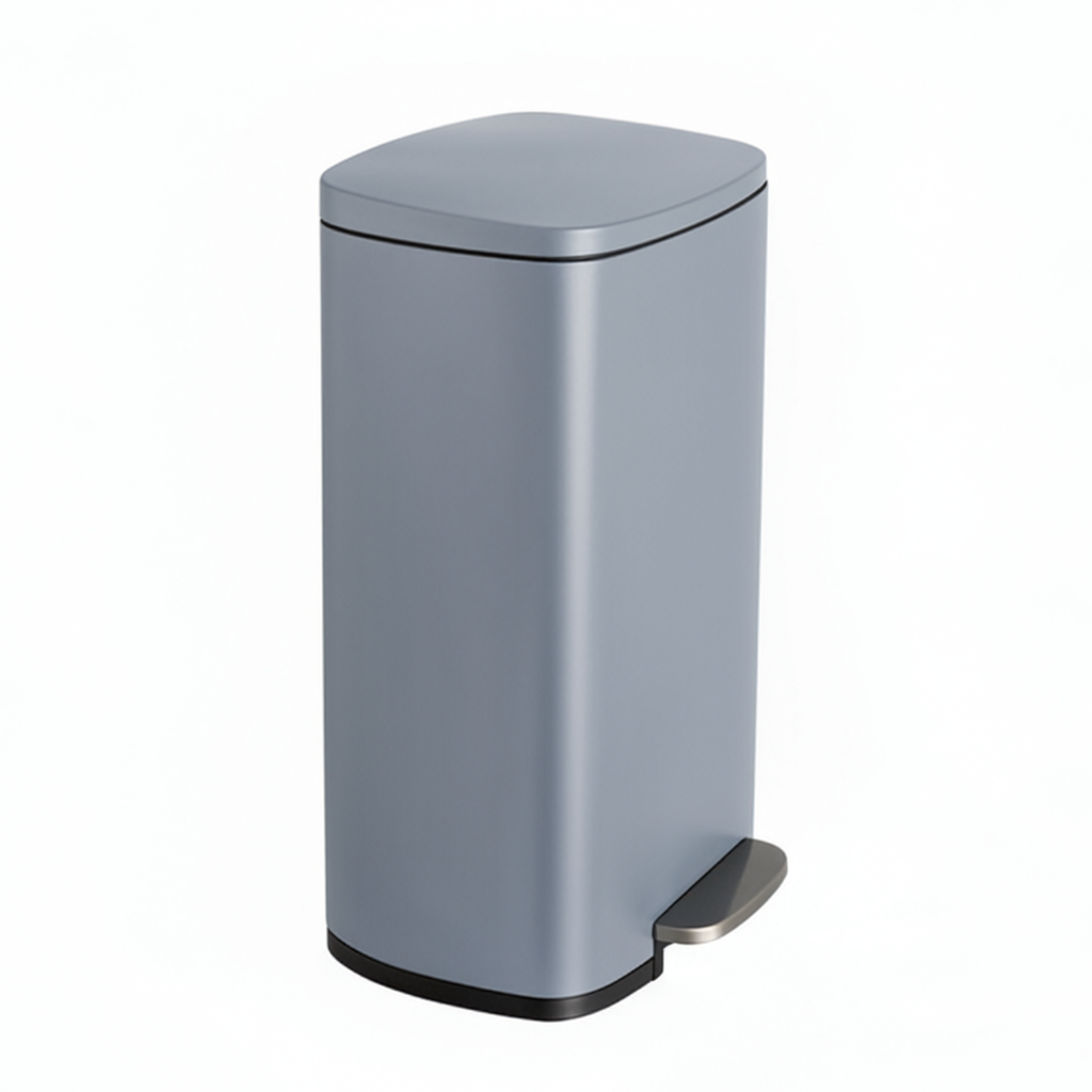 TLSUNNY 8/13.2 Gallon Step Trash Can, Stainless Steel Garbage Bin, Soft-Close Rubbish Bin with Removable Plastic Inner Bucket, Fingerprint-Proof, Lid Dustbin, Suit for Kitchen Home