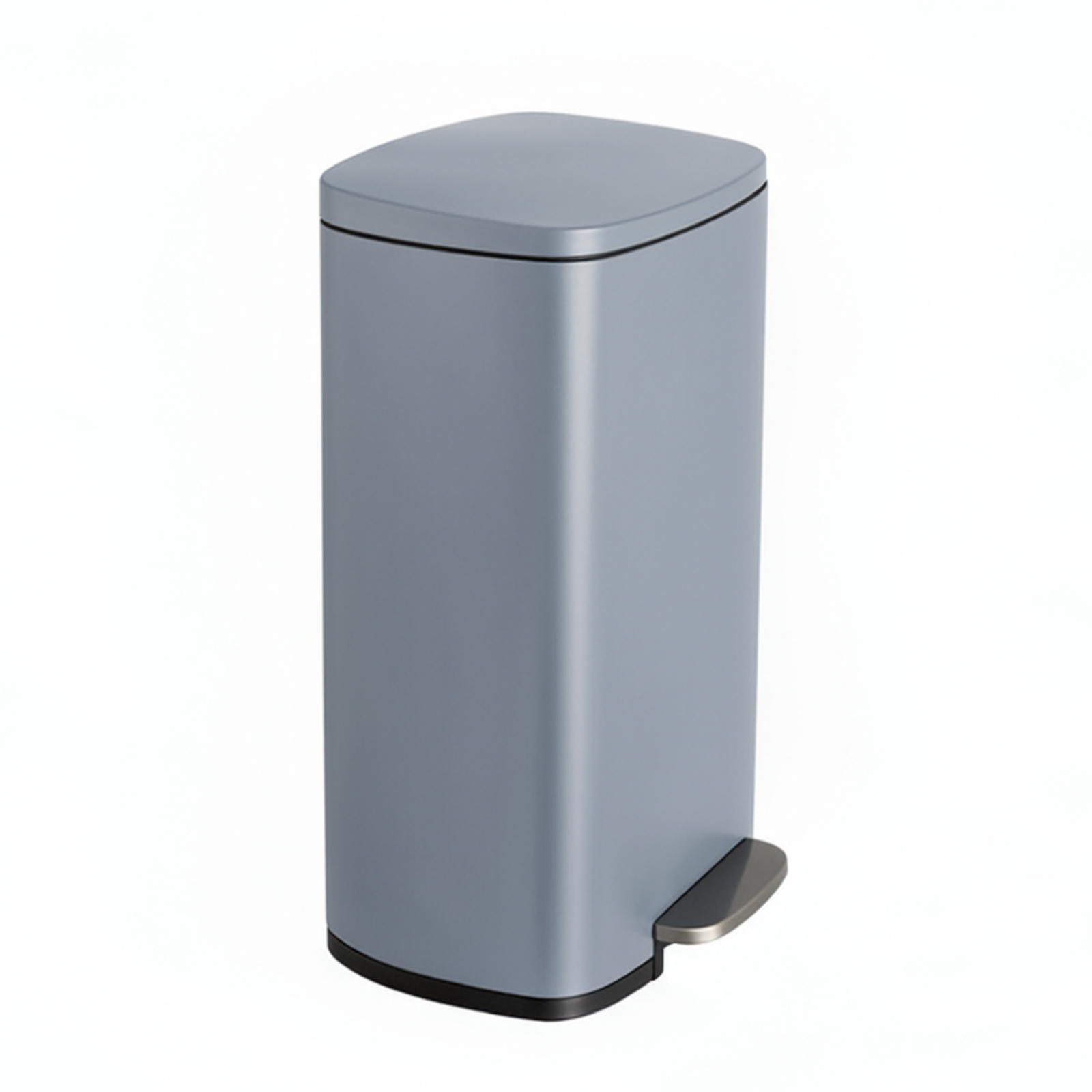 TLSUNNY 8/13.2 Gallon Step Trash Can, Stainless Steel Garbage Bin, Soft-Close Rubbish Bin with Removable Plastic Inner Bucket, Fingerprint-Proof, Lid Dustbin, Suit for Kitchen Home