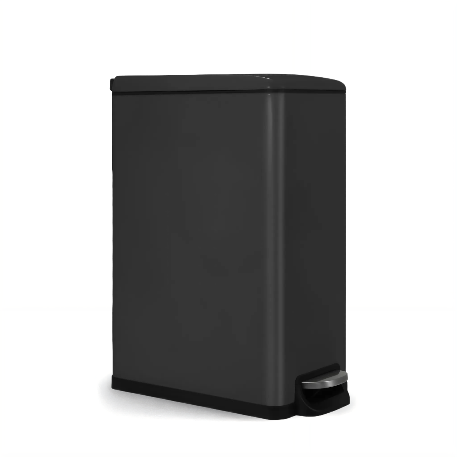 TLSUNNY 13.2 Gallon Stainless Steel Trash Can, with Silent Lid, Inner Bucket, Foot Pedal Trash Can, Suitable for Kitchen, Bathroom, Living Room