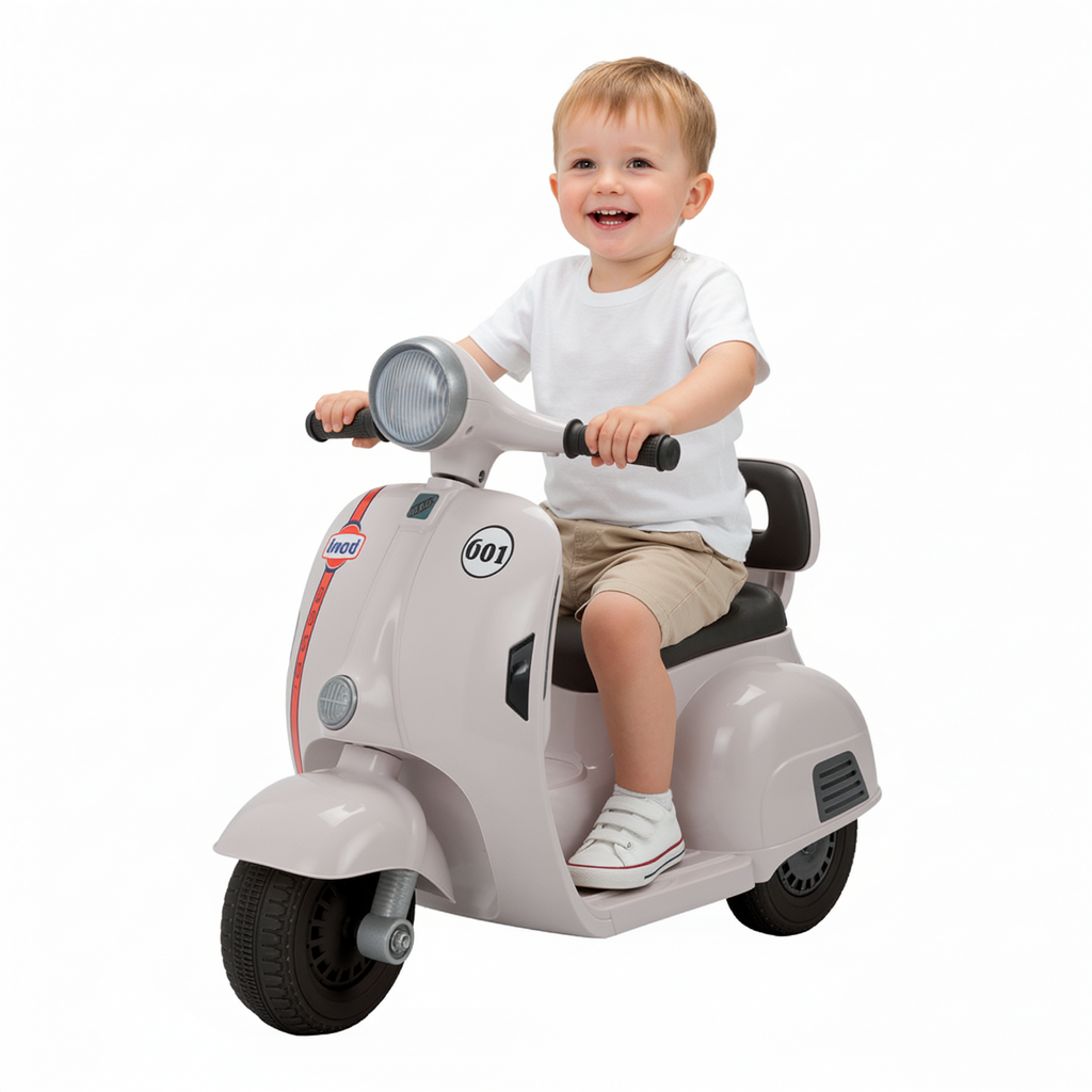 TLSUNNY Kids 6V Ride-On Motorcycle, with LED Headlight & Music, Battery Powered Toddler Motorcycle, for Toddlers Ages 3+