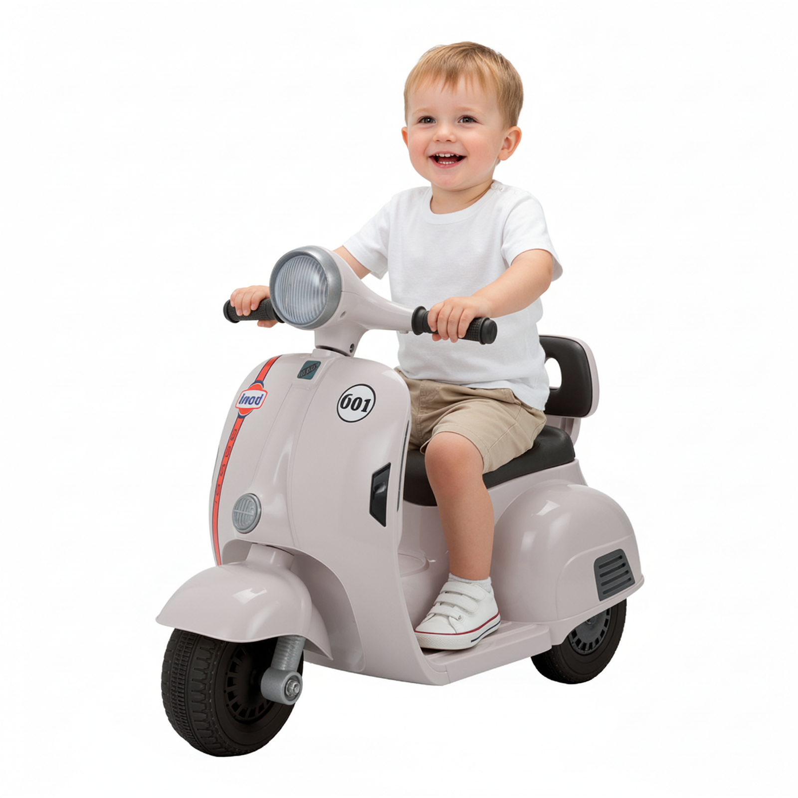 TLSUNNY Kids 6V Ride-On Motorcycle, with LED Headlight & Music, Battery Powered Toddler Motorcycle, for Toddlers Ages 3+