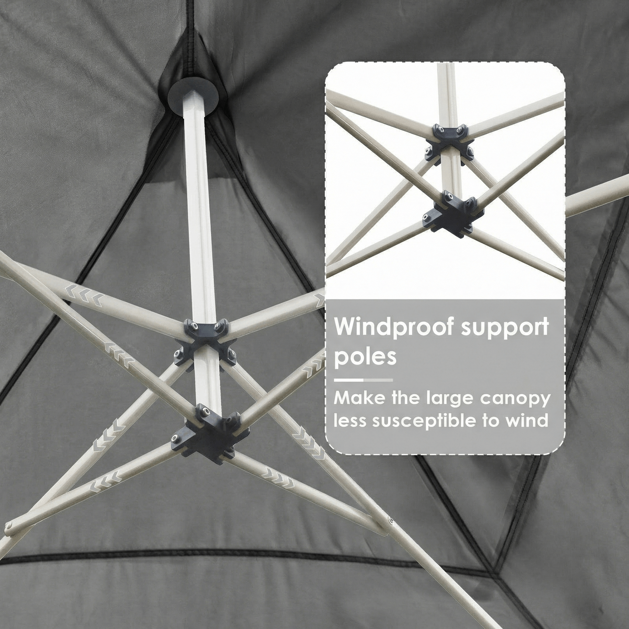 TLSUNNY 10'x20' Pop up Canopy Tent with 6 Sidewalls, Adjustable Height Commercial Events Instant Gazebo, with Wheeled Bag