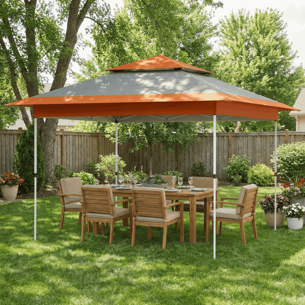 TLSUNNY 12x12 ft Pop-up Canopy Tent, Outdoor Commercial Height Adjustable Canopy, 144 sq.ft Sun Shade, Patio Gazebo for Backyard Events