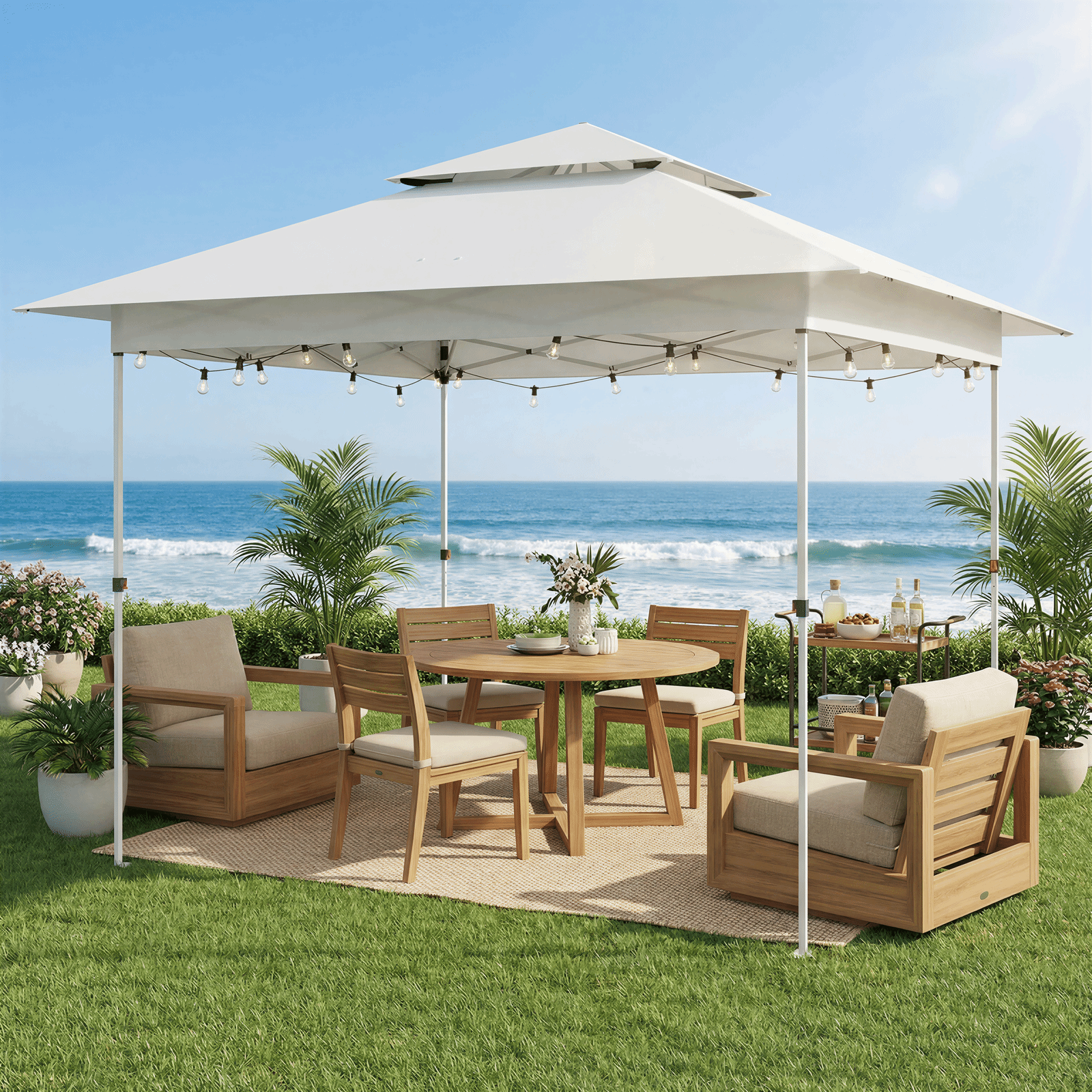 TLSUNNY 12x12 ft Pop-up Canopy Tent, Outdoor Commercial Height Adjusta TLSUNNY 12x12 ft Pop-up Canopy Tent, Outdoor Commercial Height Adjusta