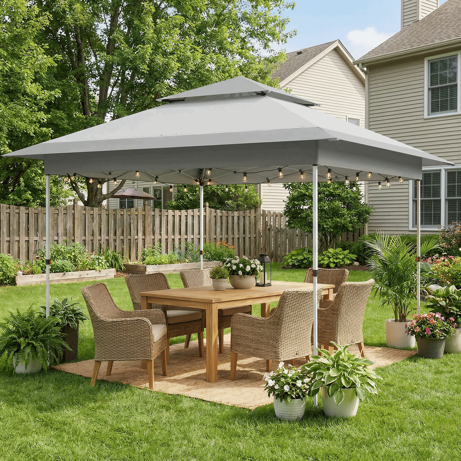 patio canopy tent TLSUNNY 12x12 ft Pop-up Canopy Tent, Outdoor Commercial Height Adjustable Canopy, 144 sq.ft Sun Shade, Patio Gazebo for Backyard Events